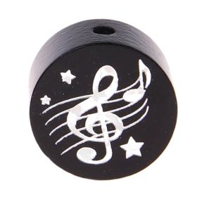 Motif bead disc clef glitter 'black' 302 in stock 